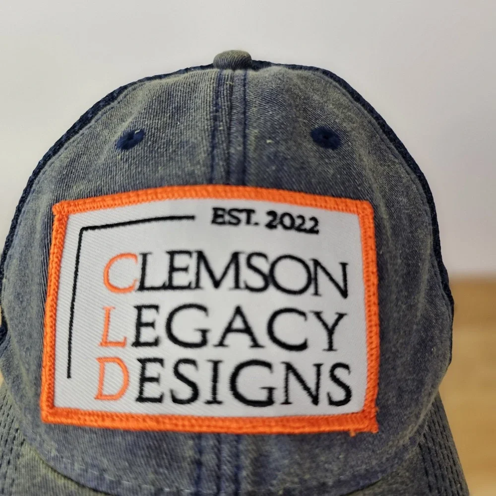 Clemson Legacy Designs Hat Mesh Snapback Adjustable Navy Blue Orange‎